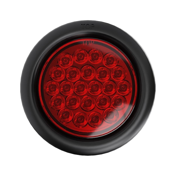 4" Round - 24 LED Red Stop Brake Tail Turn Trailer Light